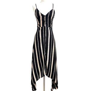 REFORMATION striped Savannah dress hi lo